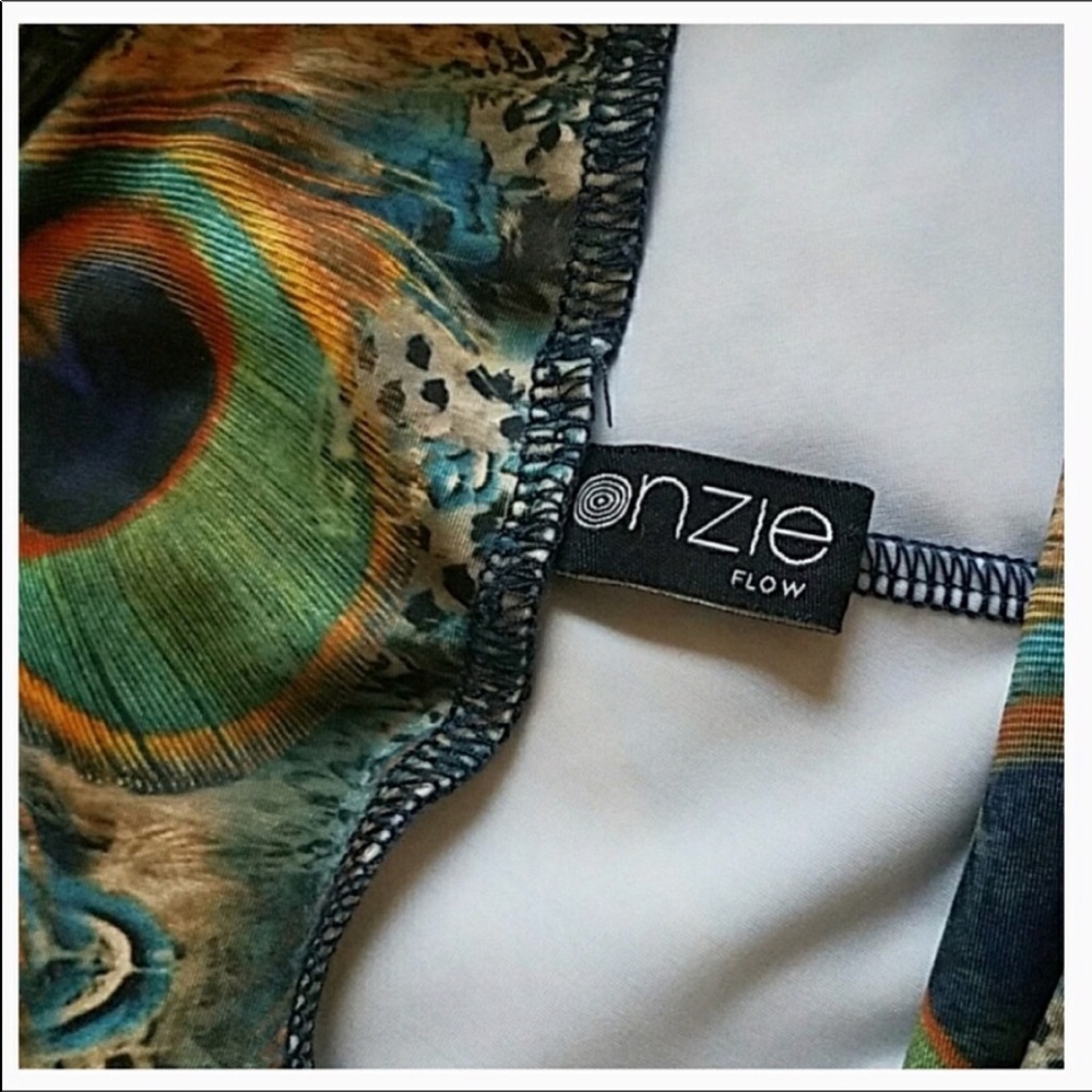 Onzie Peacock Green Long Leggings Size XS - Picture 5 of 7